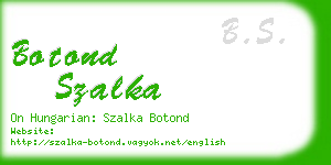 botond szalka business card